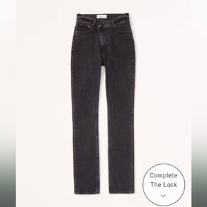 Abercrombie ultra high rise black jeans